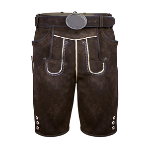 Pantalones Cortos de Cuero Bordados para Hombre, Diseño Exclusivo para Exteriores, Estilo Urbano, Lederhosen, Personalizados - Product Image 5