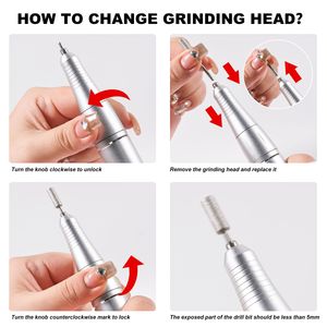 Trapano Elettrico Professionale Ricaricabile 45000RPM per Unghie, Lima per Unghie a Basso Rumore per Rimozione Smalto Gel, Strumento per Manicure - Product Image 5