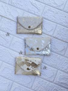 Porte-monnaie en cuir de vachette à poils, nouveau portefeuille de créateur, porte-cartes, mini pochette en cuir véritable à poils métalliques, cadeau de mode - Product Image 4