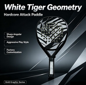 Raqueta de Pádel de Fibra de Carbono JN4025 Premium, Diseño Power Attack, para Jugadores Avanzados, Equipo de Pádel Personalizado, Venta al Por Mayor de Fábrica - Product Image 3
