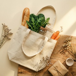 Sac de courses en toile TULIP HANDICRAFTS, grande taille, avec poignée longue, pour les courses, couleur naturelle - Product Image 1