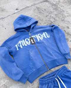 Survêtement zippé surdimensionné pour homme, qualité supérieure, personnalisable OEM, 100% coton (fleece), 65% coton, 35% polyester, 280 à 300 GSM - Product Image 2