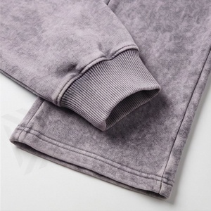 Pantalones de chándal acampanados de algodón para hombre, personalizados, casuales, de color liso, estilo vintage, con lavado ácido y efecto desgastado por el sol, para gimnasio - Product Image 6