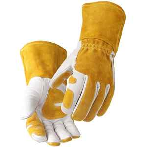Guantes de Seguridad de Cuero Vacuno de Primera Calidad, Grado AB, Resistentes, Anti-Corte, Antideslizantes, Sin Látex, para Jardinería - Product Image 4