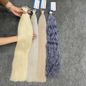 <b>Top</b> Selling Flat Tip Keratin New Color <b>Silky</b> Smooth Cuticle Aligned Zero Shedding Ready To Ship 100% Vietnamese Human Hair - Product Image 3