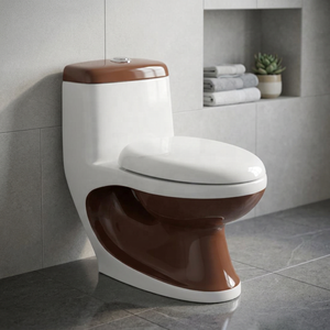 Inodoro de Una Pieza Moderno de Cerámica con Doble Sifón, Equipo Sanitario para Baño - Product Image 5