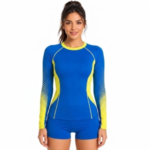High Quality Casual Fitness <b>Long</b> <b>Sleeve</b> Rash Guard Sport Yoga Tights Wear <b>Long</b> <b>Sleeve</b> <b>Top</b> For Women - Product Image 1