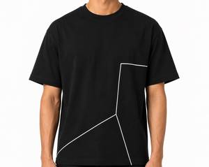 เสื้อยืดสตรีทแวร์พรีเมียมสำหรับผู้ชาย ผ้าคอตตอนหนานุ่ม ทรงปกติ สวมใส่สบาย ระบายอากาศได้ดี แฟชั่นทันสมัย ขายส่ง น้ำหนัก 220 กรัม สีพื้น - Product Image 1