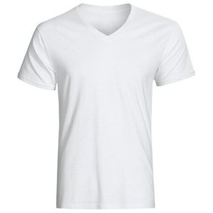 Suavidad superior, ropa esencial de manga corta con cuello en V para hombre, hecha con una mezcla de algodón duradero. - Product Image 1