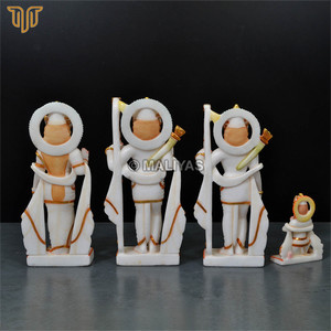 Marble Ram Darbar Statue 12 Inch | Ram Sita Lakshman Hanuman Idol | White Marble Ram Darbar | MALIYAS Jaipur - Product Image 4