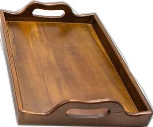 Plateau de service rectangulaire en bois de saule courbé, grande taille, avec poignées, pour hôtels et restaurants – Vente directe usine - Product Image 3