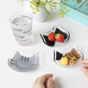 Petite assiette coconeco, fabriquée au Japon, adorable assiette en forme de chat, verre soda, maison, bureau, café, pause thé - Product Image 6