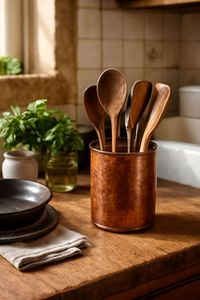 Couverts en bois, ensemble de couverts en bois biodégradables, couverts en bois jetables, ensemble de couverts en bois imprimés - Product Image 3