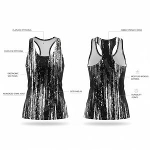 Camiseta Deportiva sin Mangas con Diseño Moderno a Rayas, Estilo Racerback, para Gimnasio, Fitness, Entrenamiento de Alto Rendimiento, 2026 - Product Image 3