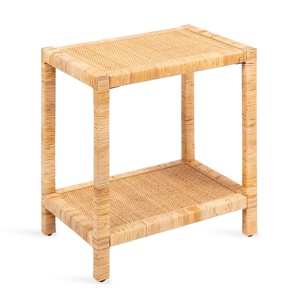 Mesa de centro de lujo para sala de estar, mesas de ratán sostenibles para sofá, mesita de noche, muebles boho de caña - Product Image 1