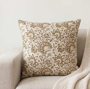 Housse de coussin décorative à motifs Buti gris, imprimée à la main, pour canapé, style scandinave et farmhouse - Product Image 6