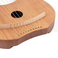 Wholesale Manufacturing Export Quality 10 Strings Lyre Harps Classic Music Instruments Handmade Wooden Lyre Harp