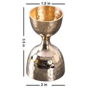 Jigger à cocktail moderne en acier inoxydable, double face, accessoire de mesure professionnel pour boissons - Product Image 2