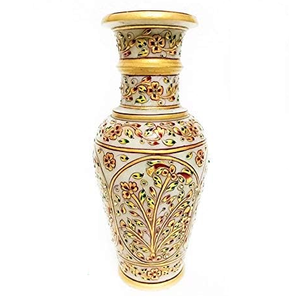 Vase à fleurs arabe vintage en laiton de haute qualité, gravé et fini poli, pour la décoration de table et la décoration intérieure. - Product Image 4