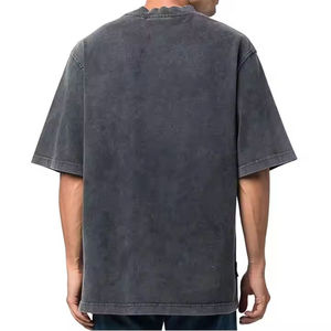 Camiseta de Hombre con Estampado Gráfico, Estilo Vintage, Lavado Ácido, Tendencia en Moda Urbana, Talla Grande - Product Image 3