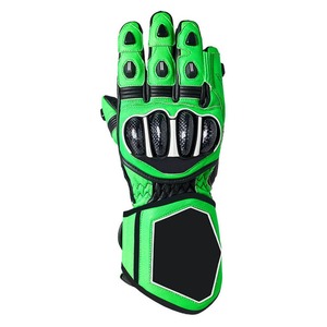 Guantes Largos de Motocicleta, Completos, de Cuero, con Protección Rígida en los Nudillos - Product Image 2