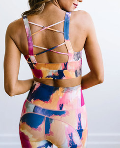 Vente en gros de vêtements de sport logo personnalisé ensembles de fitness de haute qualité vêtements de yoga ensemble de leggings d'entraînement en spandex/nylon - Product Image 5