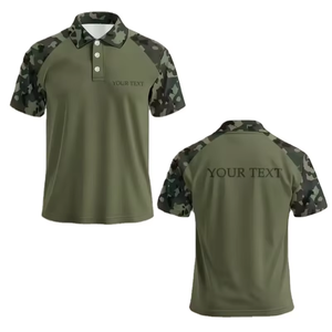 Customized Men's Standard Polo Shirt Personalized Text Available Classic Easy Short Sleeve Camouflage Print 4 Colors Available - Product Image 4