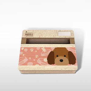 Soporte Amplificador de Teléfono Inalámbrico de Madera con Diseño Personalizado de Perro, Soporte Portátil para Celular con Difusor de Aceites Esenciales - Product Image 1