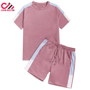 แฟชั่นล่าสุดปี 2026 ชุดลำลองฤดูร้อนสำหรับผู้ชาย เสื้อยืดพิมพ์ลายสีพื้น กางเกงขาสั้น ไซส์ใหญ่ ระบายอากาศได้ดี แห้งเร็ว 100% - Product Image 1