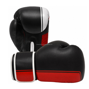 Gants de boxe en cuir de qualité supérieure pour le sparring, l'entraînement de Muay Thai et le kickboxing, 16 oz, avec fermeture auto-agrippante - Product Image 3