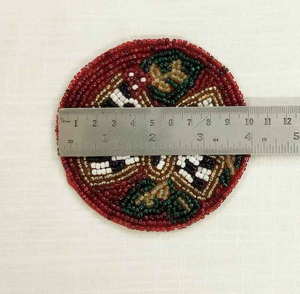 Colorful Handmade Beaded Coasters Round Glass Cup Mats for <b>Table</b> <b>Protection</b> At Low Price - Product Image 5