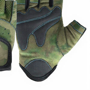 Gants de sport demi-doigts en néoprène et cuir camouflage pour la musculation, les tractions, les activités de plein air et le fitness - Product Image 2