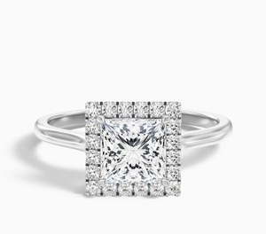 Princess Cut Moissanite Wedding Engagement Party <b>Ring</b> 925 Sterling Silver White Gold Plated Square <b>Dainty</b> Minimalist Luxury - Product Image 1