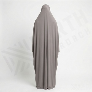 2025 OEM Kimono Abaya pour femmes musulmanes, en tissu polyester épais, doux et très extensible, col en V, manches longues, pour fêtes, Ramadan, mariages - Product Image 2