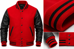 Fabricant de vestes universitaires en laine personnalisées pour l'hiver, OEM ODM, vestes en cuir brodées en chenille, vente en gros - Product Image 3