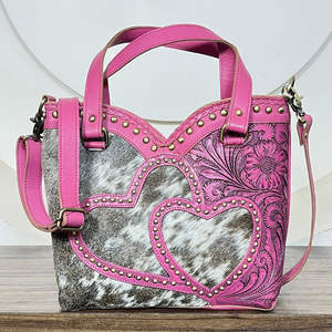 Bolsos de Mano y Bandolera de Cuero Vacuno Repujado a Mano de Primera Calidad, Bolsos de Diseño Occidental para Mujer, Venta al Por Mayor - Product Image 4