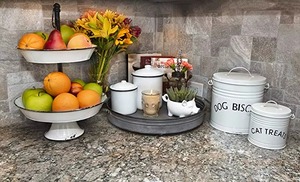 Modern Style Galvanized Metal Wood <b>Breakfast</b> Serving <b>Tray</b> for Home Wedding Ramadan Use-Durable Multi-Functional KRAFT WORLD - Product Image 3