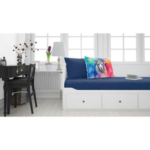 Nuevo ligero Super suave fácil de cuidar ilustraciones decorativas tamaño estándar Hippie Animal oveja funda de almohada - Product Image 2