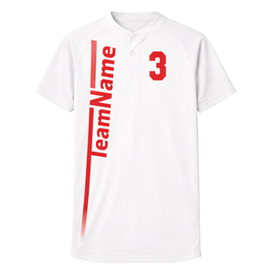 Youth Attain Two <b>Button</b> Custom Baseball Jersey Lightweight Polyester Team Uniform Sports <b>Shirt</b> OEM Wholesale Supply - Product Image 3