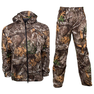 Ensemble de vêtements de chasse d'hiver pour hommes adultes, veste et pantalon imperméables en softshell solide 100% polyester, manches longues, vêtements d'extérieur - Product Image 6