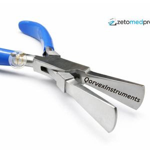 Pince à bec plat QORVEX Premium en acier inoxydable, à mâchoires dentelées, légère, pour le travail fin et la pose de bijoux - Product Image 2