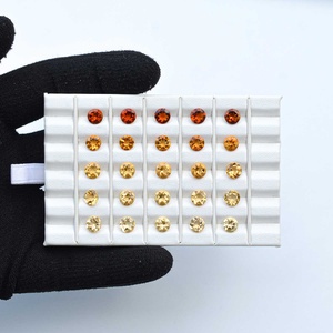 อัญมณีทรงเหลี่ยมเพชรพลอย Citrine ธรรมชาติขนาด5มม. สำหรับทำเครื่องประดับอัญมณีกึ่งมีค่าส่งตรงจากอินเดีย - Product Image 2