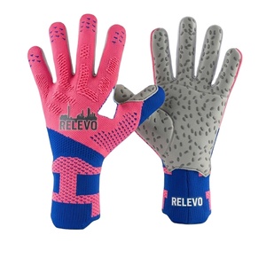 Guantes de Portero de Fútbol Unisex Ajustables Antideslizantes con Cierre de Velcro de Cuero RELEVO INDUSTRIES, Protección para los Dedos, Engrosados - Product Image 3