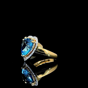 Bague élégante en forme de cœur avec halo de diamants cultivés en laboratoire certifiés IGI or/argent, accentuée de diamants étincelants, bande polie, luxe unisexe - Product Image 3
