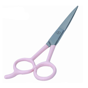 Ciseaux à cheveux de qualité supérieure en plastique rose, ciseaux de barbier en acier inoxydable, outil professionnel de salon - Product Image 1
