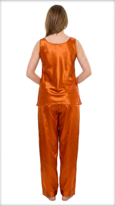 Ensemble de pyjama en satin de soie pour femmes, léger et confortable, tenue de détente - Product Image 6