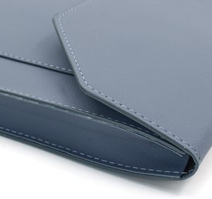 Leather <b>Folder</b> Organizer Document Holder with Snap Button Zippered Pocket Portfolio Envelope <b>Folder</b> Case A4 Letter Size Paper - Product Image 4