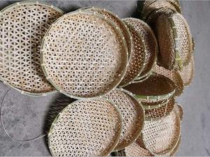 Panier en bambou classique 100% naturel et écologique, fait main, forme personnalisée, logo sur mesure, pour le rangement des aliments et la décoration, vietnamien - Product Image 4