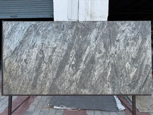 Placage en ardoise ultra-mince de qualité supérieure, épaisseur 1-3 mm, finition argentée brillante, 61 x 122 cm, carré, semi-flexible, placage en marbre naturel, bloc naturel - Product Image 4