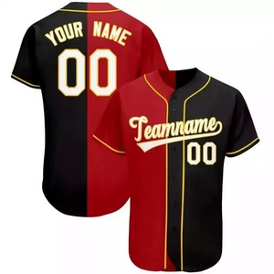 Camiseta de Béisbol Personalizada para Hombre, Nombre del Equipo 00, Diseño Dividido en Blanco y Negro, Impresión Sublimada, Poliéster Transpirable, Manga Corta, Talla Adulto - Product Image 6
